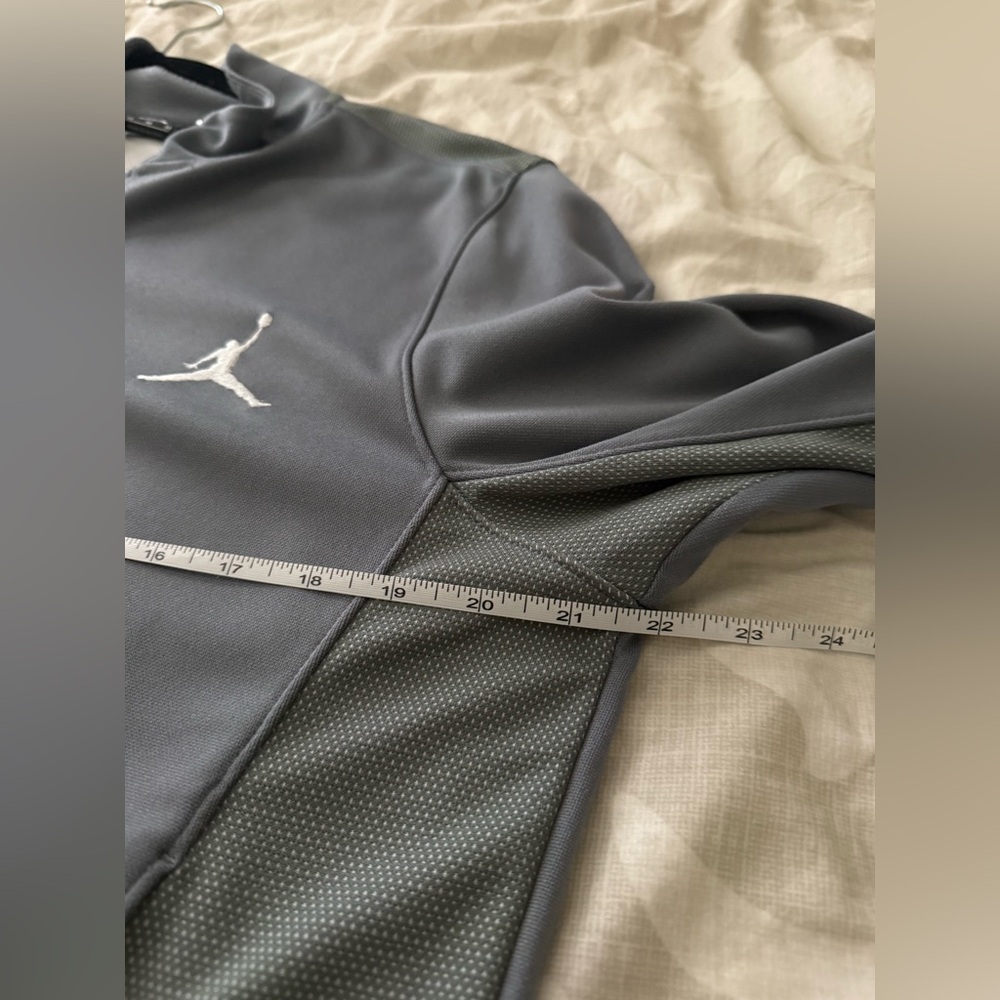 Jordan Jumpman Nike Air Dri-Fit Full Zip Mesh Track Jacket Gray Medium EUC - Picture 6 of 7